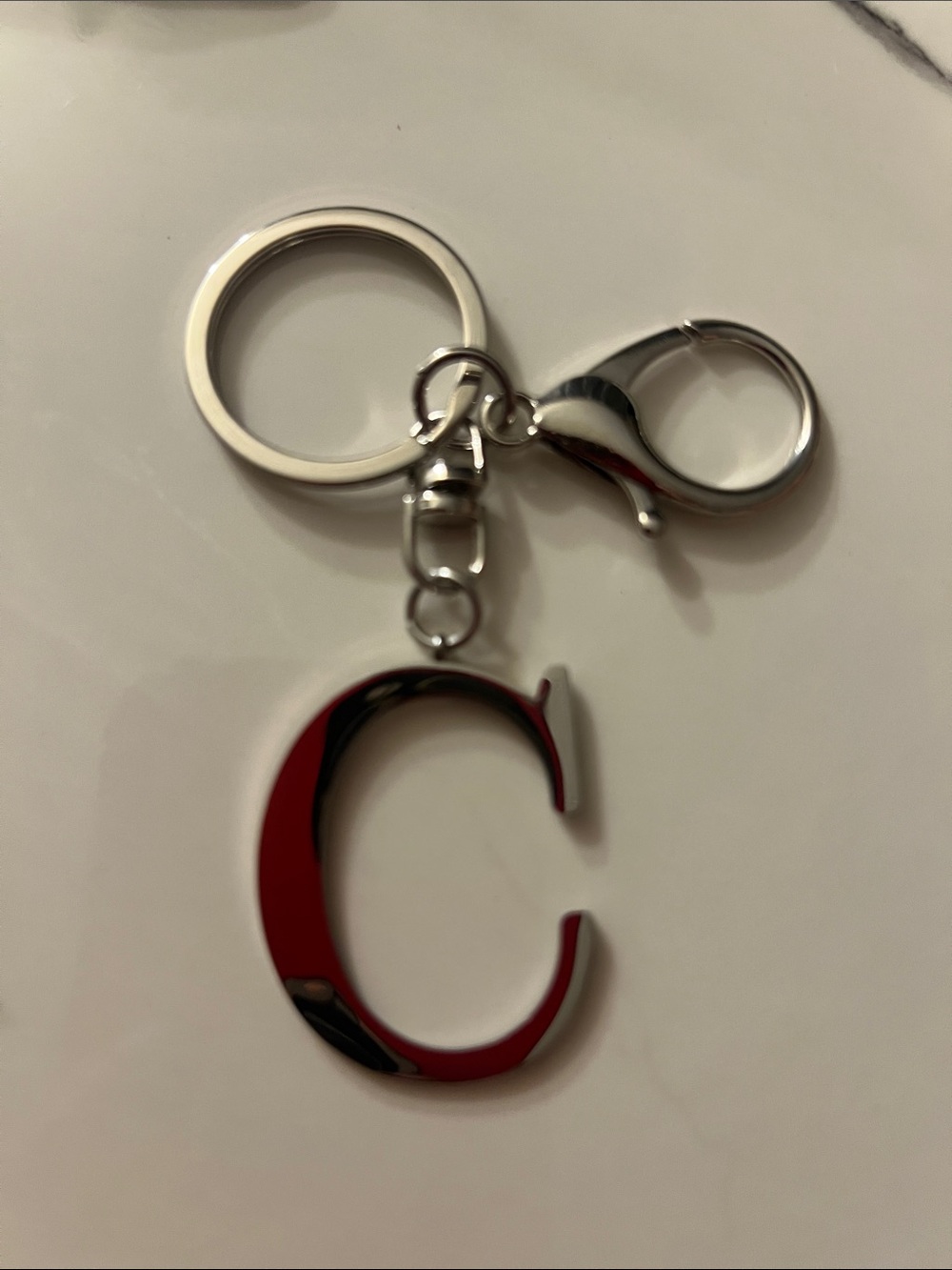Silver Letters Keychain Charm - Women's Accessories - Picture 12 of 15
